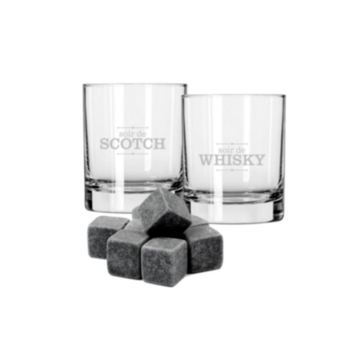 Duo Verres Scotch Et Whisky